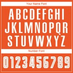Maillot de football personnalisé orange, blanc et noir, effet dégradé par sublimation