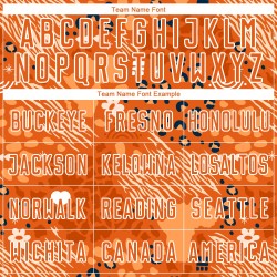 Maillot de football personnalisé à motif africain orange et noir d'Orange Bay, sublimé