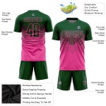 Maillot de football personnalisé rose vert sublimé