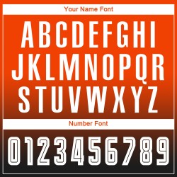 Maillot de football personnalisé à manches longues, orange, blanc et noir, imprimé par sublimation