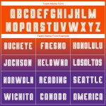 Maillot de football personnalisé à manches longues, imprimé par sublimation, orange, blanc et violet
