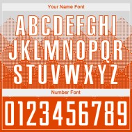 Maillot de football personnalisé orange et blanc par sublimation