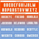 Maillot de football personnalisé à manches longues, orange, blanc et bleu clair, imprimé par sublimation