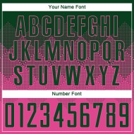 Maillot de football personnalisé rose vert sublimé