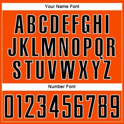 Maillot de football personnalisé orange noir et blanc par sublimation Maillot de football personnalisé orange noir et blanc par sublimation